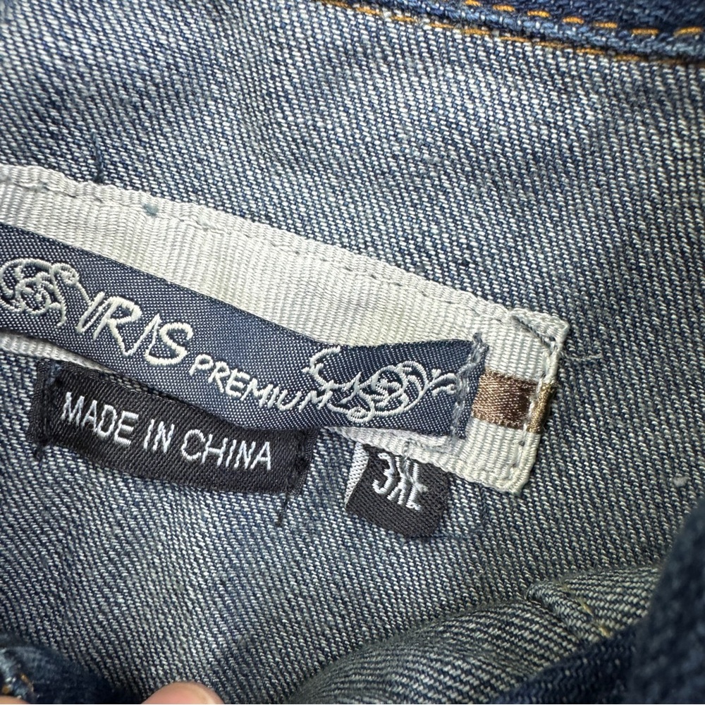 NEW Iris Dark Blue Jean Jacket Womens size 3XL - Picture 12 of 16